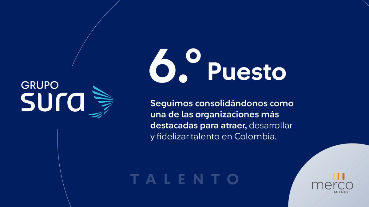 SURA vuelve a destacarse entre las mejores empresas para trabajar en Colombia, según Merco Talento 202